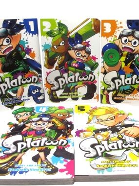 Splatoon Manga Lot Volumes 1-5 by Sankichi Hinodeya Books Reading Comics